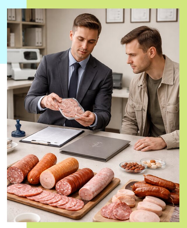 Сертификация колбасных изделий в Валуйках от 7984 р. | Алешин-Вли