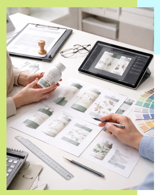 Профессиональная разработка дизайна и текста этикетки продукции в Валуйках