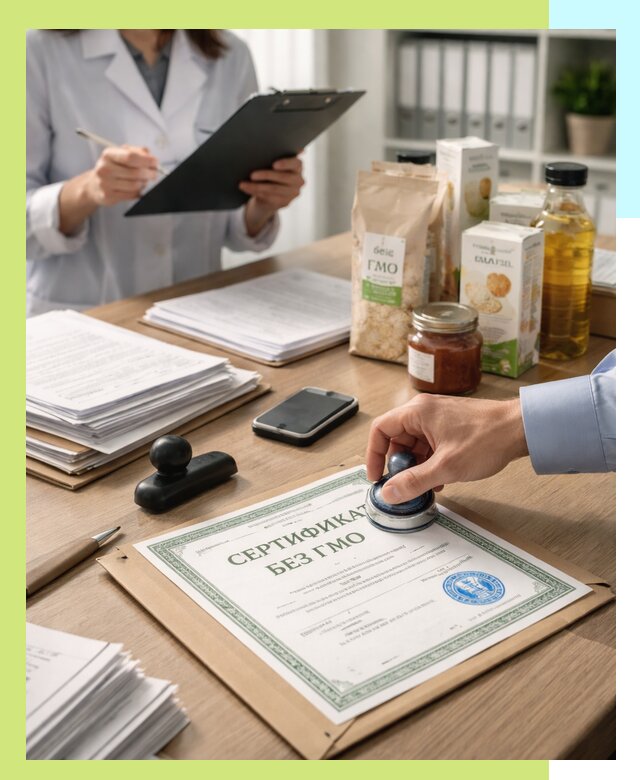 Получение сертификата Без ГМО для продукции в Валуйках